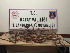 ELEKTRİK KABLOSU ÇALAN ŞÜPHELİ GÖZALTINA ALINDI