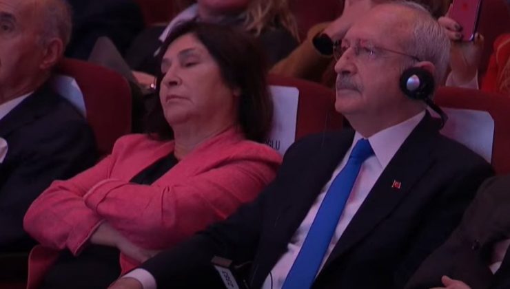 CHP’nin vizyon programında Selvi Kılıçdaroğlu uyudu