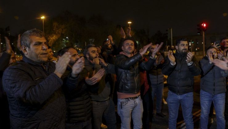 İstanbul’da taksi sürücülerinden protesto aksiyonu