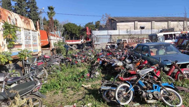 Erzin’de trafikten men edilen 250 motosiklet silah sanayisinde kullanılacak