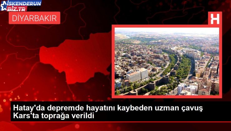 Hatay’da sarsıntıda hayatını kaybeden uzman çavuş Kars’ta toprağa verildi