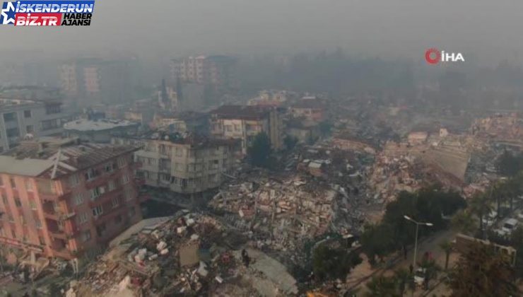 Hatay’daki enkaz yığınları bu türlü görüntülendi