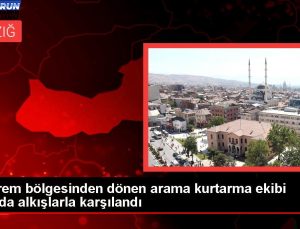 Sarsıntı bölgesinden dönen arama kurtarma takımı Van’da alkışlarla karşılandı