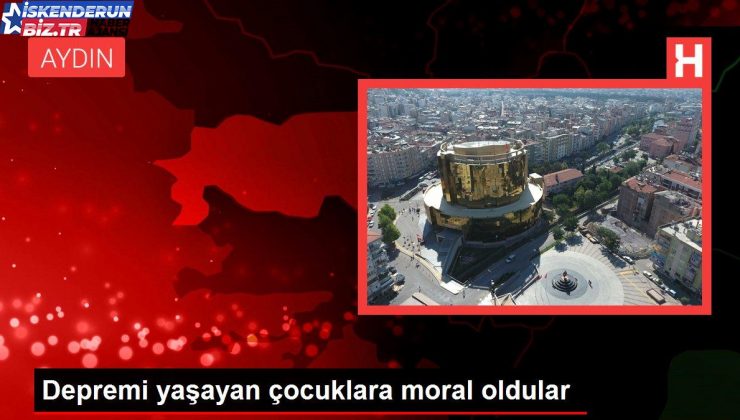 Sarsıntısı yaşayan çocuklara moral oldular