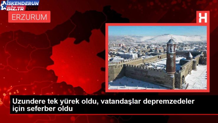 Uzundere tek yürek oldu, vatandaşlar depremzedeler için seferber oldu