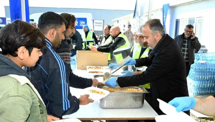 Zelzele bölgesinde “çarklar durmasın” diye karavana Bursa’dan