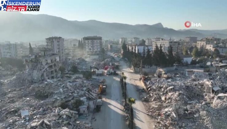 Zelzelenin 9. gününde Hatay’daki yıkım bu türlü görüntülendi