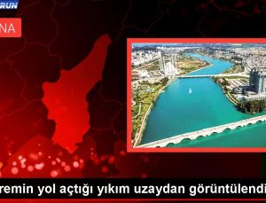 Zelzelenin yol açtığı yıkım uzaydan görüntülendi