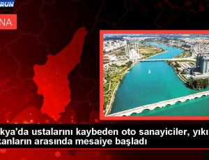 Antakya’da ustalarını kaybeden oto endüstriciler, yıkık dükkanların ortasında mesaiye başladı