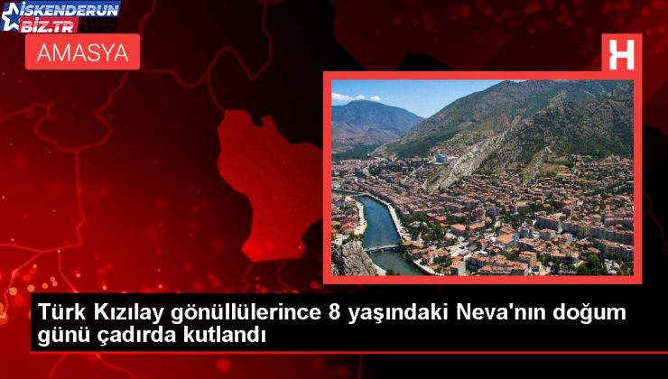 Türk Kızılay gönüllülerince 8 yaşındaki Neva’nın doğum günü çadırda kutlandı