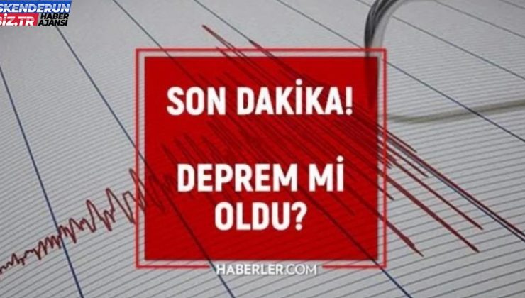 Antakya’da zelzele mi oldu? SON DAKİKA! 13 Haziran Antakya’da zelzele mi oldu? Az evvel Antakya’da zelzele mi oldu? Kandilli son sarsıntılar listesi!