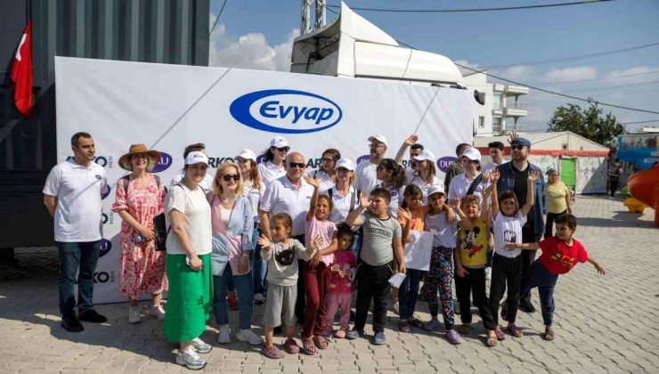 Evyap’tan sarsıntı bölgesine taşınabilir berber tırı ve 10 hijyen istasyonu dayanağı