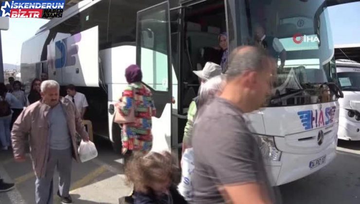 Hatay otogarında depremzedelerin seçim yoğunluğu