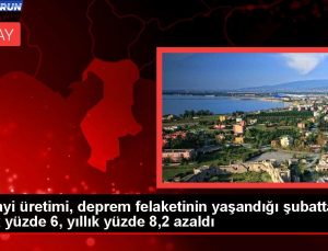 Sanayi üretimi, sarsıntı felaketinin yaşandığı şubatta aylık yüzde 6, yıllık yüzde 8,2 azaldı