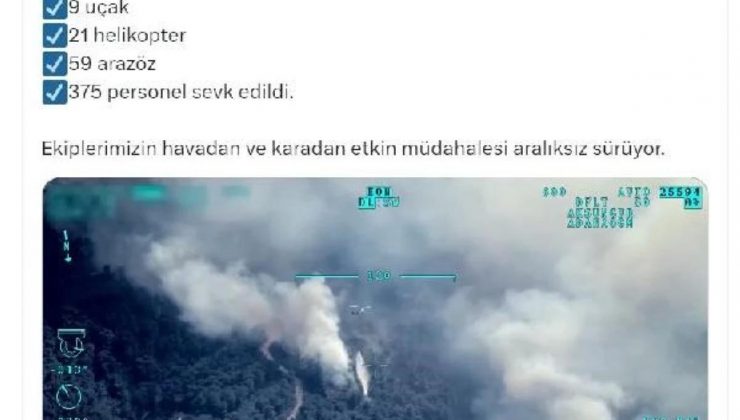 Bakan Yumaklı’dan Hatay’daki Orman Yangınına Ait Açıklama