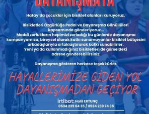 Dayanışma Gönüllüleri ve Özgürlüğe Pedal, Hataylı depremzede çocuklar için bisiklet kampanyası başlattı