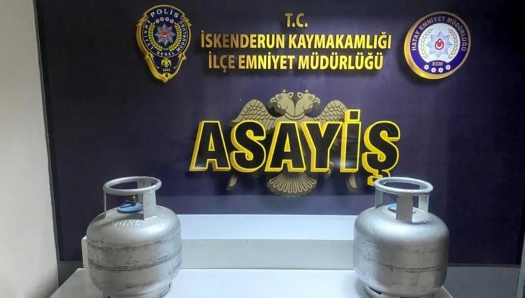 Hatay’da mutfak tüpü ve çeşitli eşyalar çalan 2 hırsız yakalandı