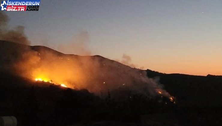 Hatay’da Orman Yangınına Gece Görüşlü Helikopter İle Müdahale Devam Ediyor