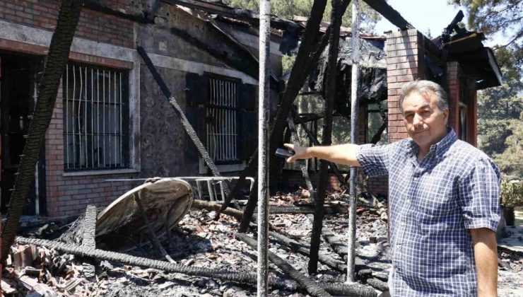 Hatay’ın Belen ilçesinde çıkan yangında meskenler ve araçlar yandı