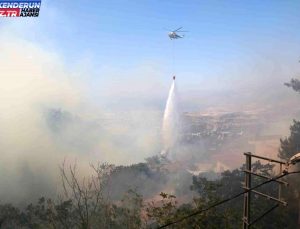 Hatay’ın Belen ilçesindeki orman yangınında müdahale sürüyor