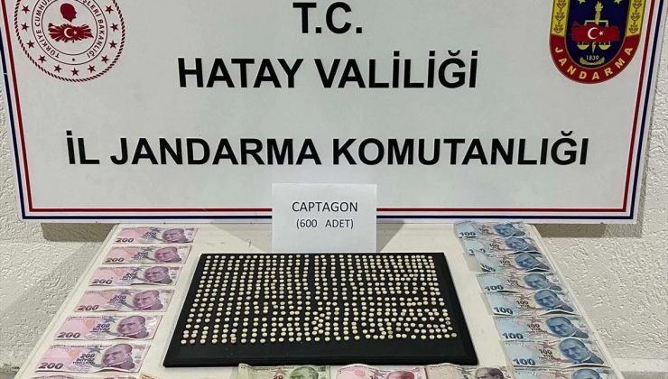 Hatay’da 600 uyuşturucu hap ele geçirildi, bir kişi tutuklandı