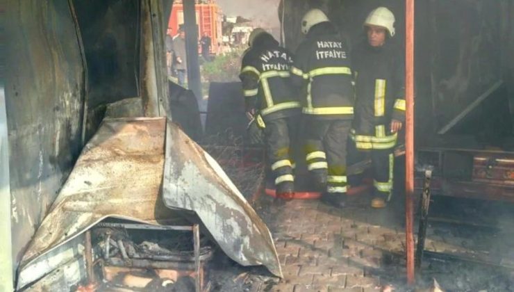 Hatay’da Konteyner Yangını Süratli Müdahale ile Söndürüldü