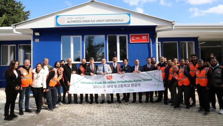 Hatay’ın Altunözü ilçesinde yeni bir okul açıldı