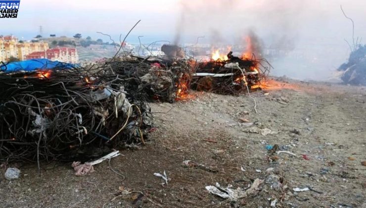 Hatay’ın Belen ilçesinde hurdalık alanda çıkan yangın denetim altına alındı