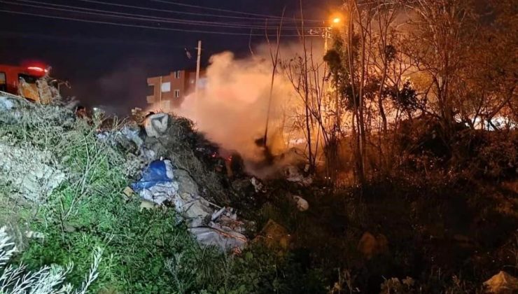 Hatay’ın Defne ilçesinde çöplük alanında çıkan yangın denetim altına alındı