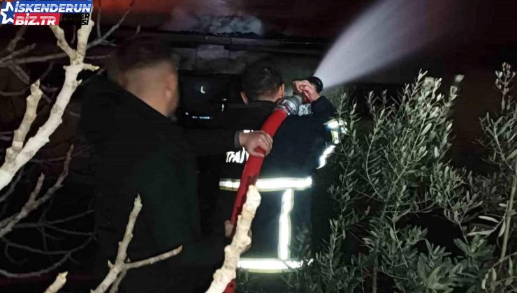 Hatay’ın Hassa ilçesinde konut yangını söndürüldü