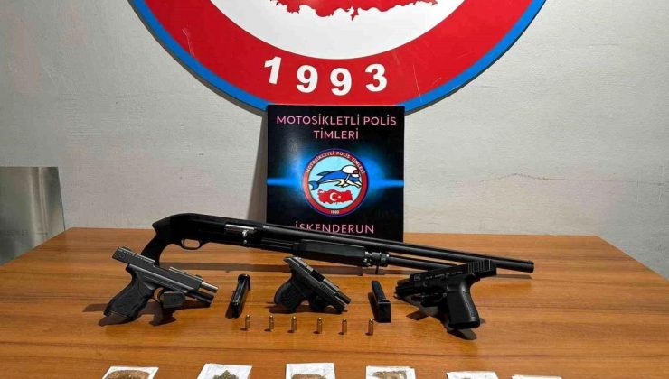 İskenderun’da yapılan uygulamalarda 10 kuşkulu yakalandı ve 7 ruhsatsız tabanca ele geçirildi