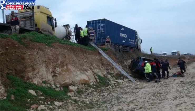 Kilis’te Beton Mikseri ile Araba Çarpışması: 2 Kişi Hayatını Kaybetti