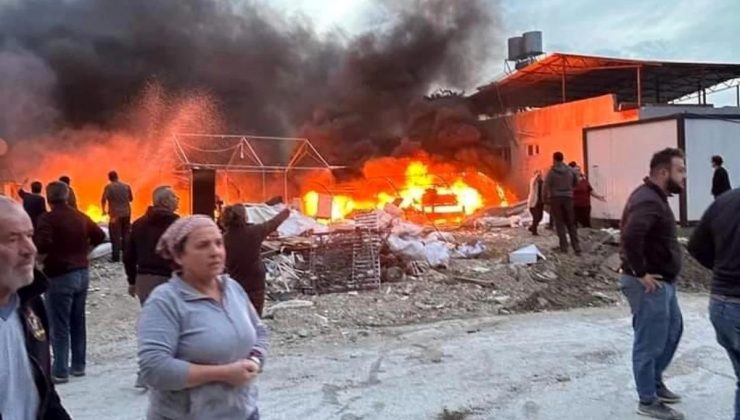 Samandağ’da Depremzedelere İlişkin Çadırlarda Yangın Çıktı