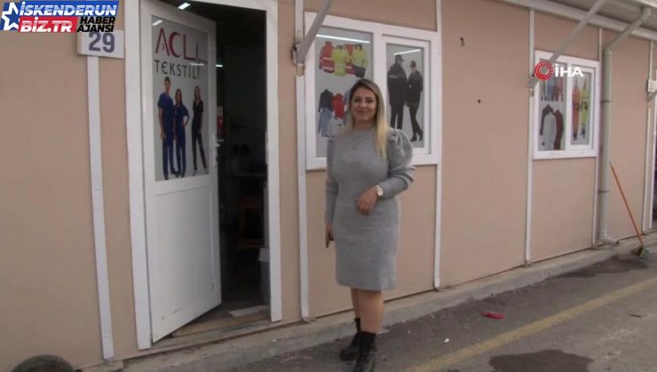 Sarsıntıda iş yeri ve konutunu kaybeden bayanın atölyesi 7 bireye iş sağlıyor