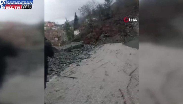 Şiddetli yağış sonrası toprak kayması: Kullanılmayan iki yayla konutu ziyan gördü