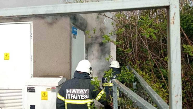 Hatay’ın Defne ilçesinde çıkan trafo yangını söndürüldü