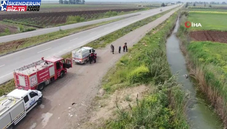 Hatay’da araba dereye uçtu: 2 meyyit, 2 ağır yaralı