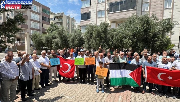 Dörtyol’da İsrail’in Gazze’ye hücumları protesto edildi