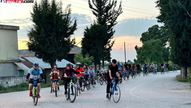 Erzin’de bisikletliler sessiz sürüşle anıldı