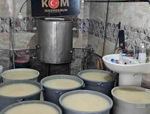 Hatay’da 760 litre kaçak alkol ele geçirildi