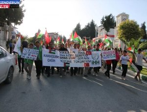 Altınözü’de Filistin’e Dayanak Yürüyüşü Gerçekleştirildi