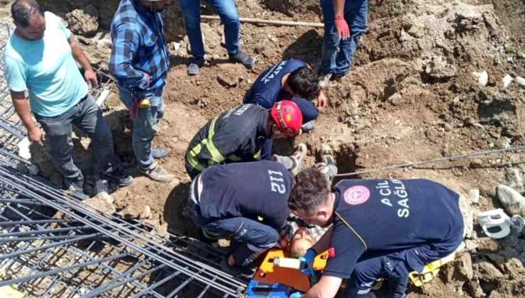 Hatay’da istinat duvarı üretimi esnasında mahsur kalan emekçi kurtarıldı