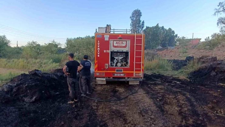 Kırıkhan’da meydana gelen anız yangını söndürüldü