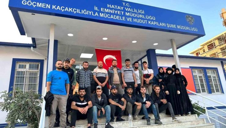 Hatay’da 28 kaçak göçmen yakalandı