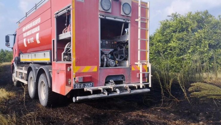 Hatay’da meydana gelen ot yangını söndürüldü