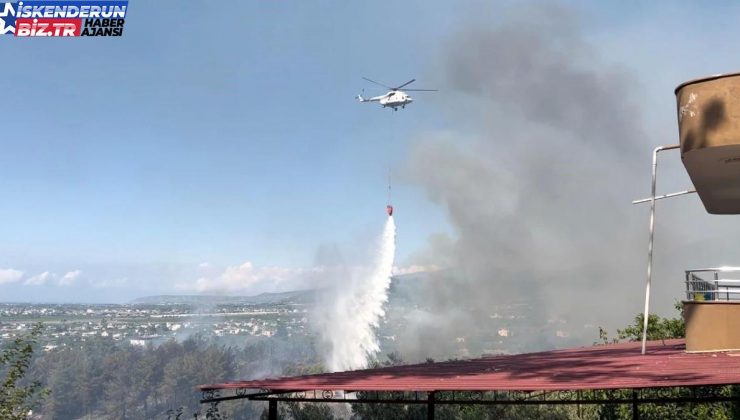 Hatay’da Orman Yangınına Havadan Müdahale Başladı