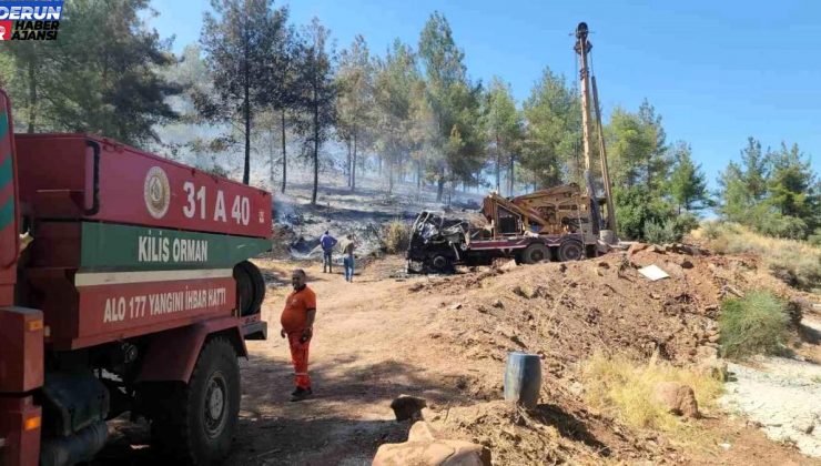 Hatay’da sondaj aracında başlayan yangın denetim altına alındı