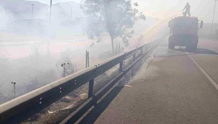 Hatay’ın Arsuz ilçesinde ot yangını söndürüldü