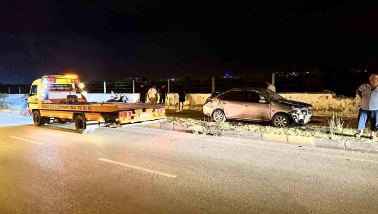 Hatay’ın Dörtyol ilçesinde araba takla attı, 2 kişi yaralandı