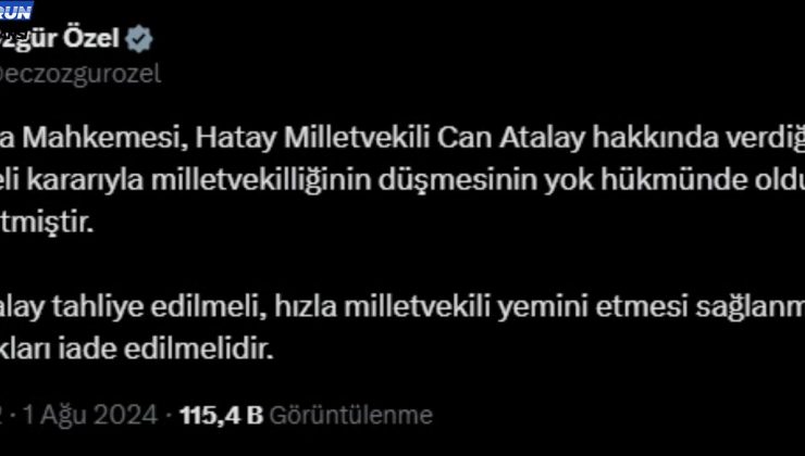 AYM Kararına Nazaran TİP Hatay Milletvekilinin Düşürülmesi Yok Kararında